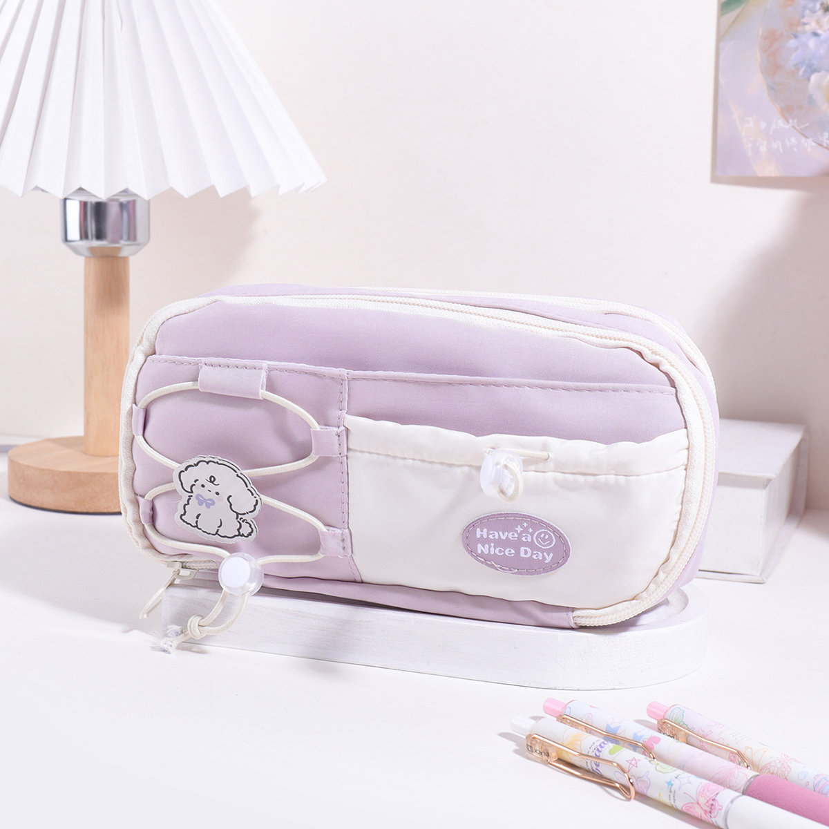 Stationery Office - 9 Layers Large Capacity Drawstring Pencil
