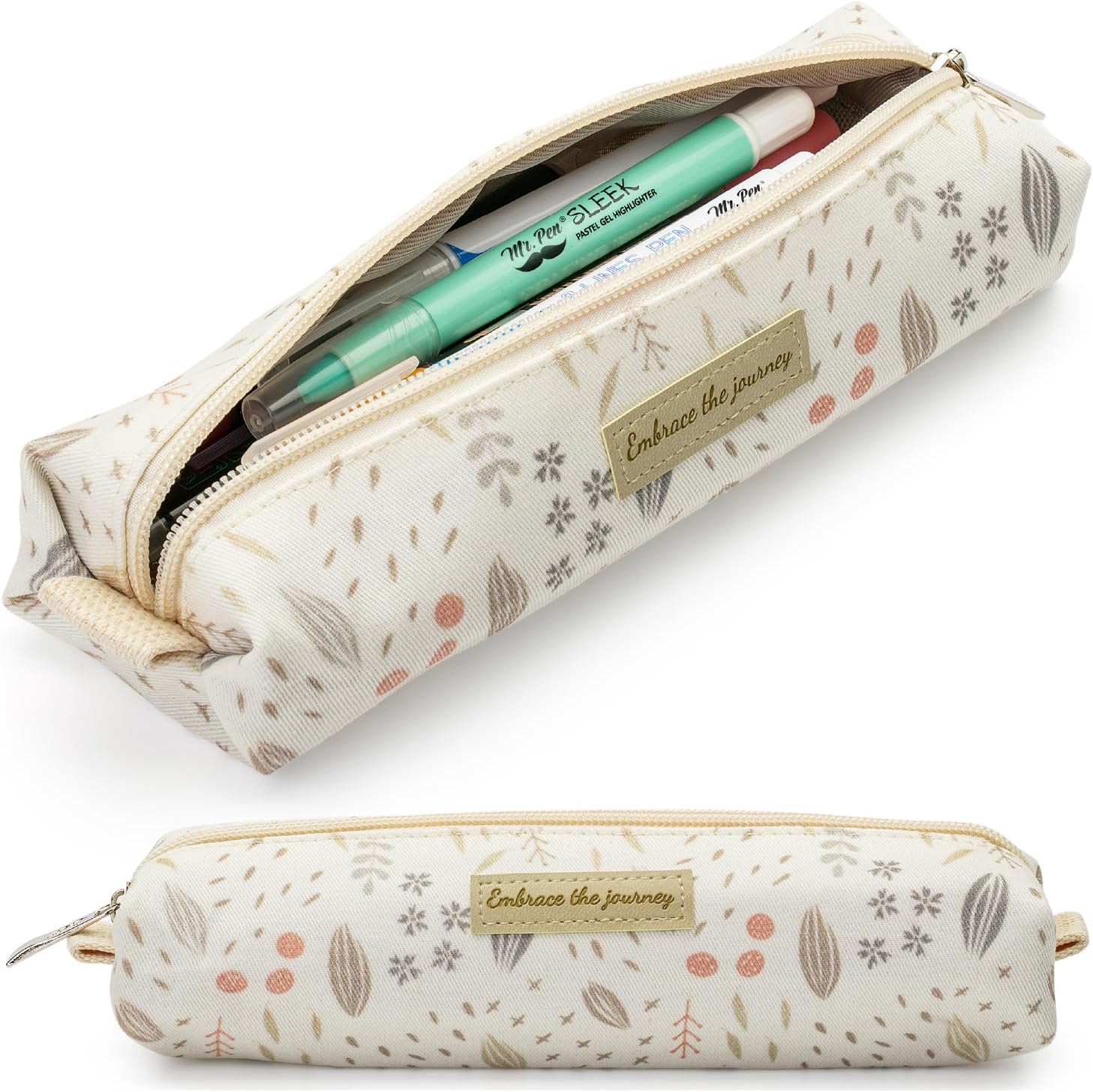 Ideal Stationery & Office Supply - Cute Pencil Pouch, Multipurpose Canvas Case