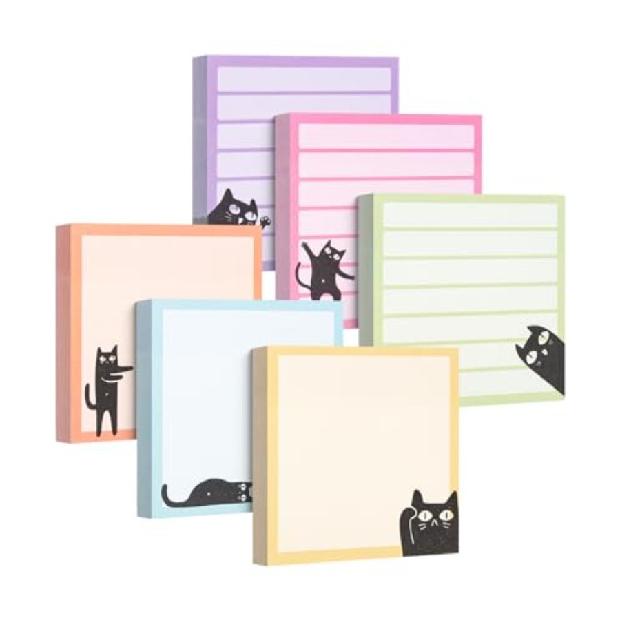 Memo Pad Sticky - - Black Cat Sticky Notes Set,