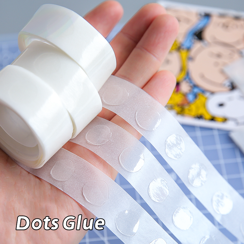 Memo Pad Sticky - 1roll Traceless Dots Glue Tape Removable