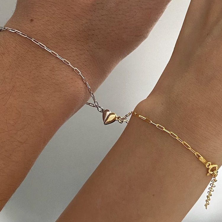 Magnetic Heart Couple Bracelet - Paperclip Magnetic Set avis et prix