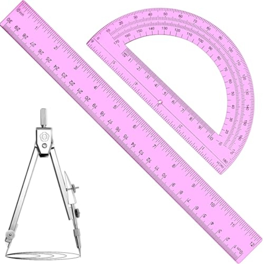 3 Pcs Plastic Ruler 6 Inch Pro - Ruler Set Transparent avis et prix