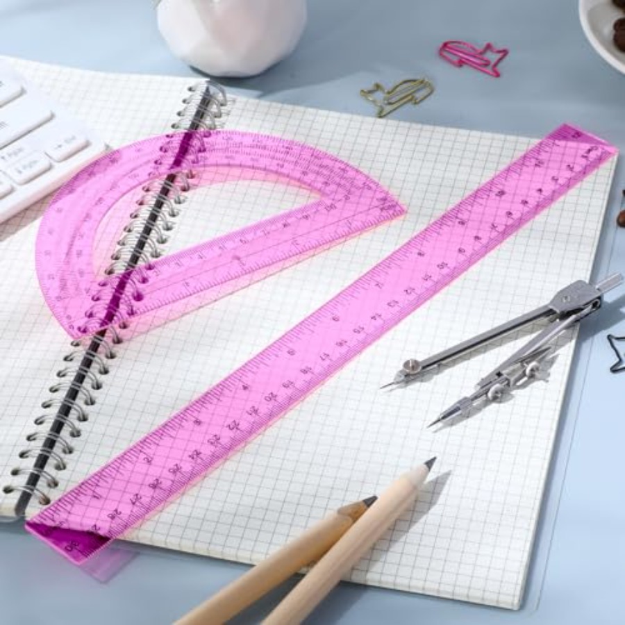 3 Pcs Plastic Ruler 6 Inch Pro - Ruler Set Transparent avis et prix