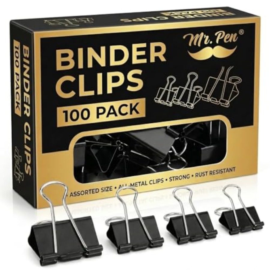- Binder Clips, 100 pcs, Assor - Binder Clip Assorted avis et prix