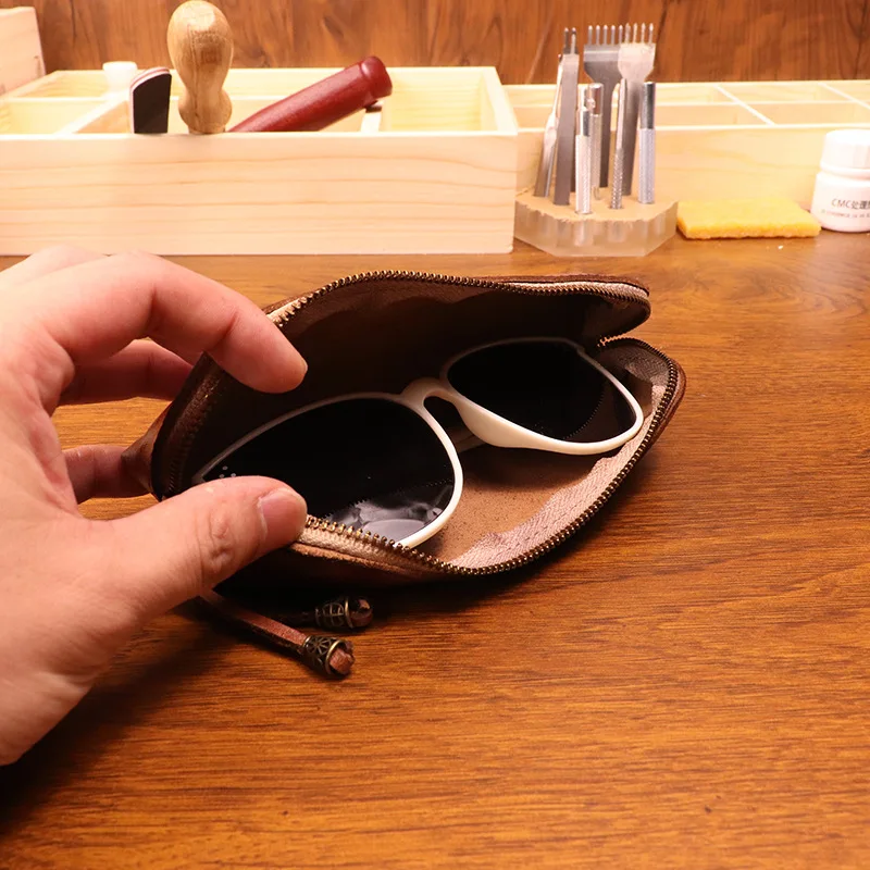 Cowhide pen bag for men vintag - Tan Stationery & Office Supply avis et prix
