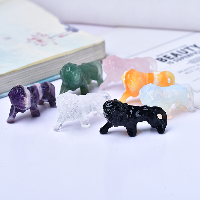 Natural Crystal Obsidian Lion. - Lion Stationery & Office Supply(Kunshan)Co.Ltd avis et prix
