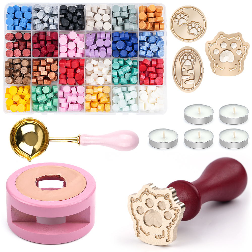 Cat Paw Wax Seal Stamp Kit wit - Wax Seal Stamp Kit avis et prix