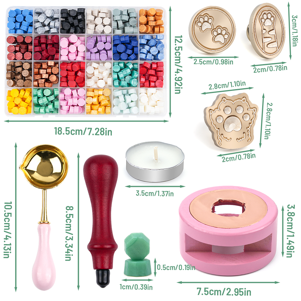Cat Paw Wax Seal Stamp Kit wit - Wax Seal Stamp Kit avis et prix