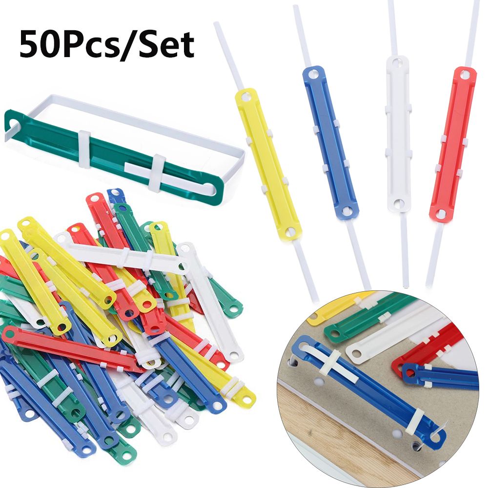 50 PCs/Set File Paper Fastener - Binder Clip Assorted avis et prix