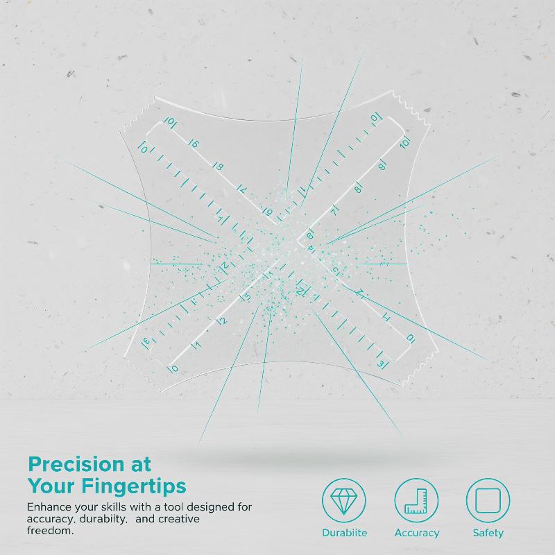 Acrylic Transparent Knitting D - Ruler Set Transparent avis et prix