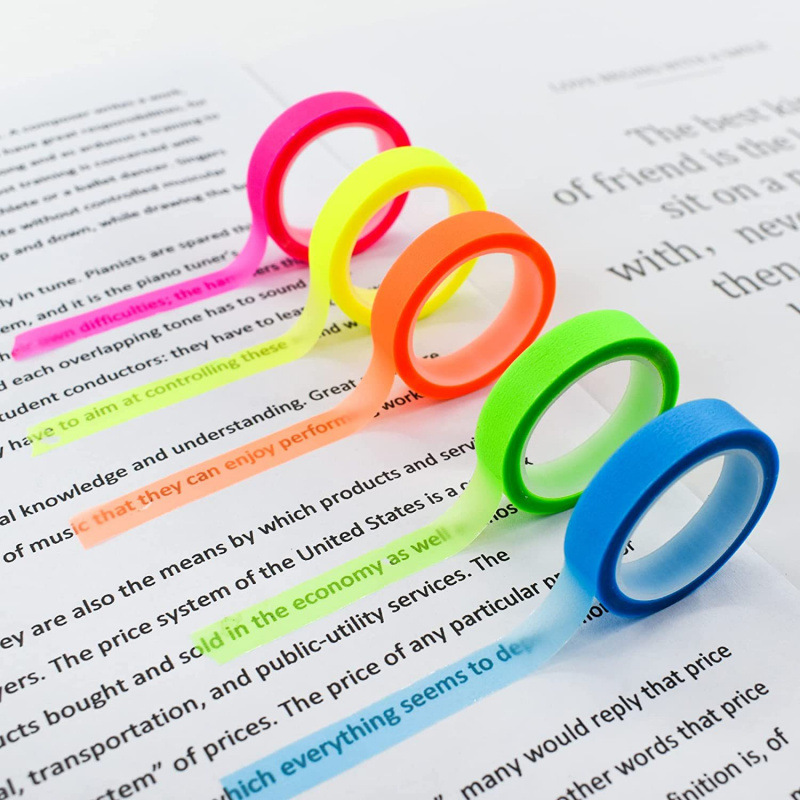 5Rolls Transparent Fluorescent - Index Tab Divider avis et prix