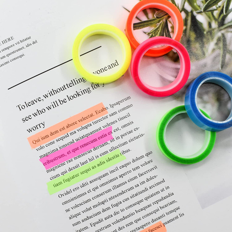 5Rolls Transparent Fluorescent - Index Tab Divider avis et prix