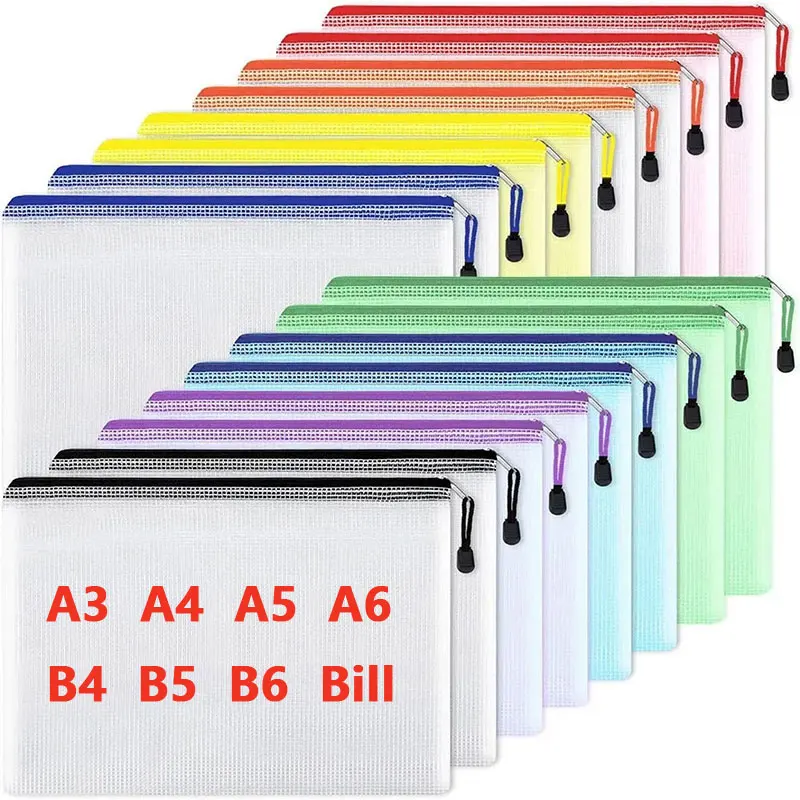A3/A4/A5/A6 Mesh Zipper Pouch  - Portfolio Folder Zip avis et prix