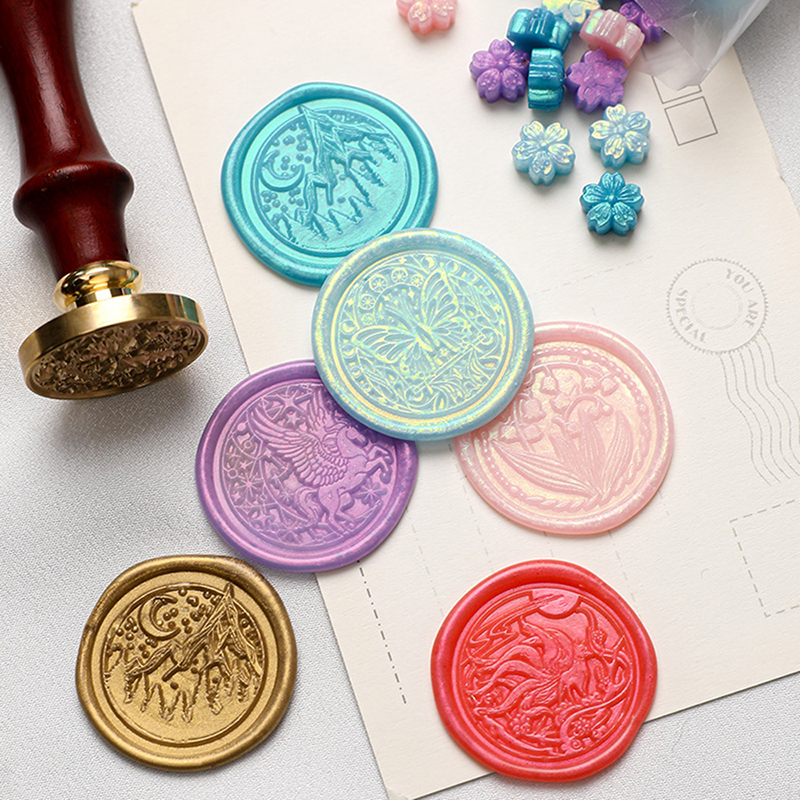 90pcs Mixed Color Glitter Saku - Wax Seal Stamp Kit avis et prix