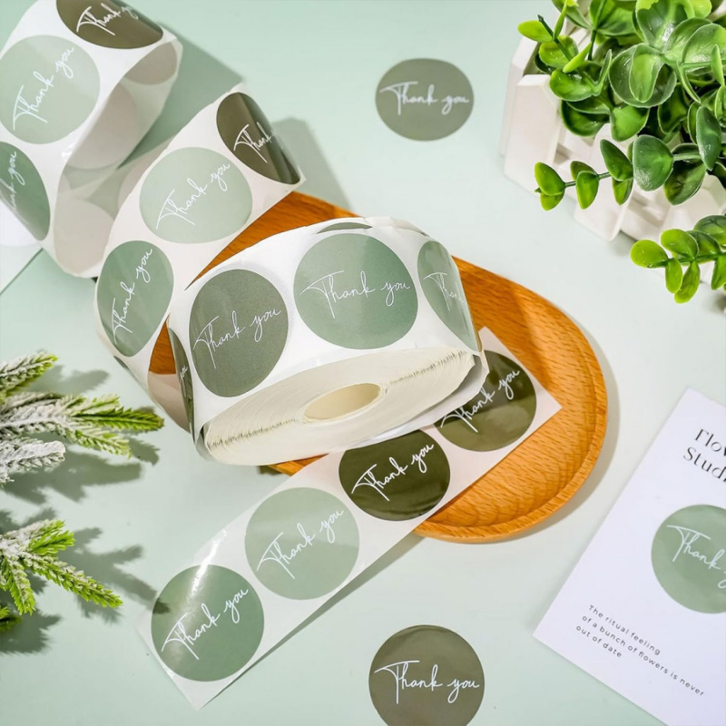 500pcs/rollSpring Green Thank  - Memo Pad Sticky avis et prix