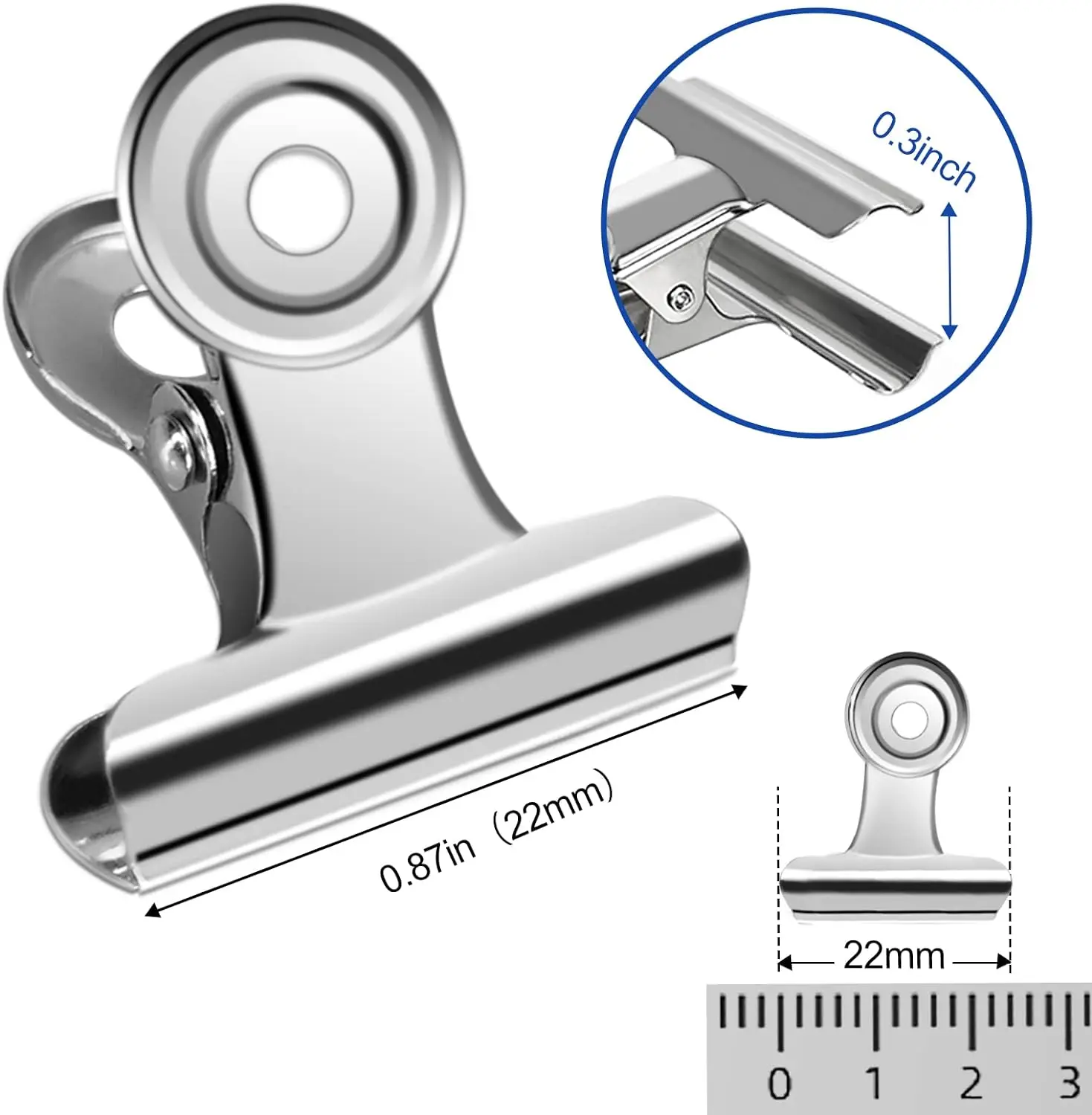 40/20PCS  Set Mini 21x23mm Met - Binder Clip Assorted avis et prix