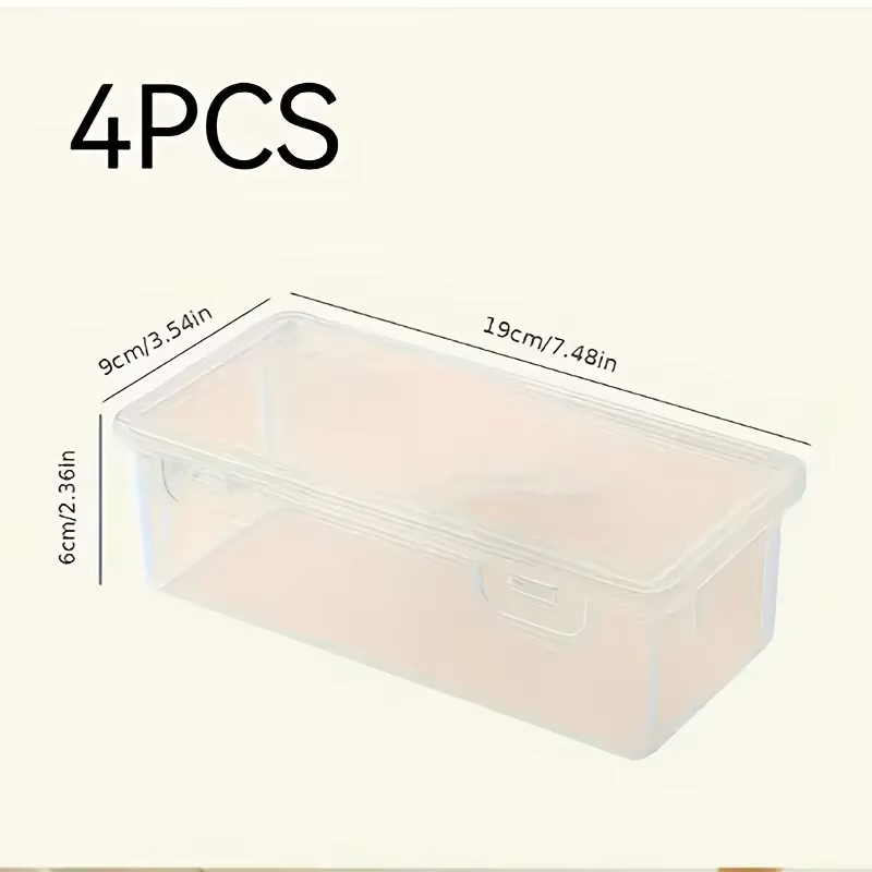 4 large transparent PP storage - Stationery And Office Supply Stores avis et prix