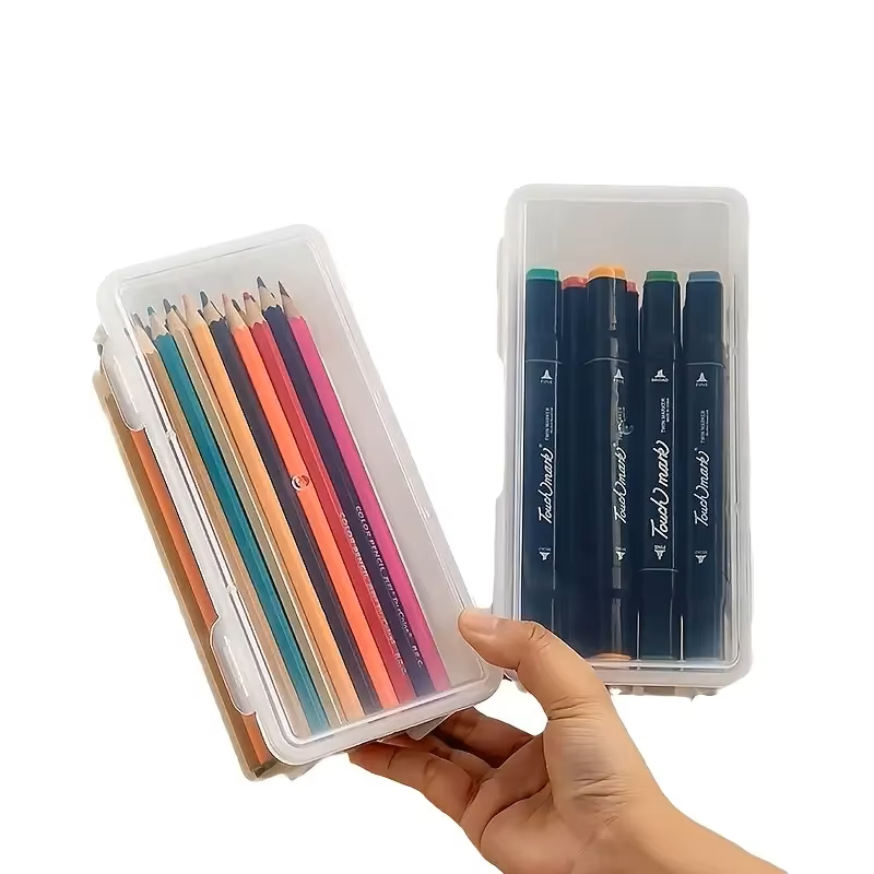 4 large transparent PP storage - Stationery And Office Supply Stores avis et prix