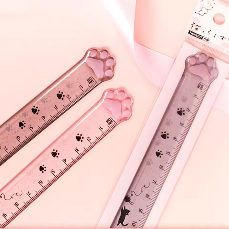 1Pcs Cat Paw Design Ruler Meas - Ruler Set Transparent avis et prix