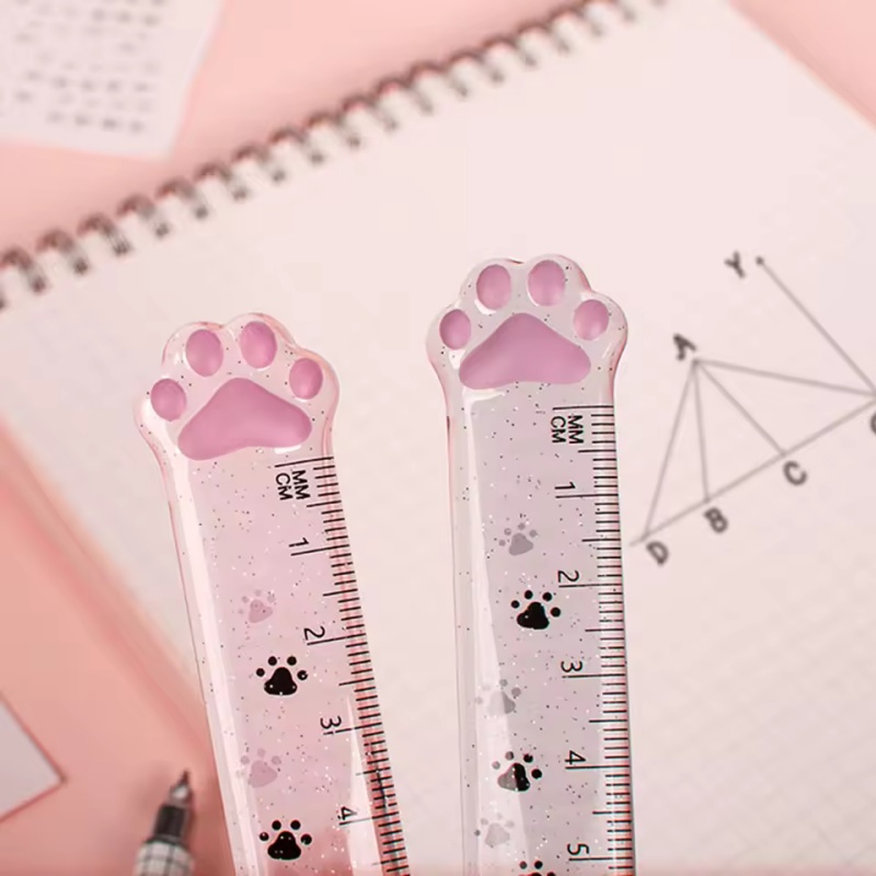 1Pcs Cat Paw Design Ruler Meas - Ruler Set Transparent avis et prix