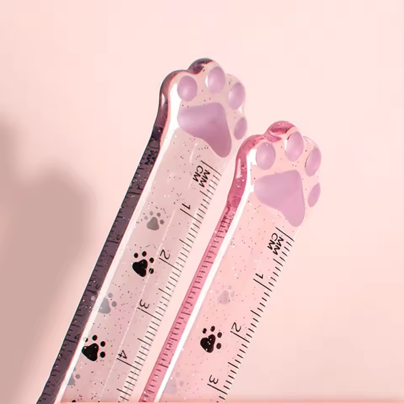 1Pcs Cat Paw Design Ruler Meas - Ruler Set Transparent avis et prix
