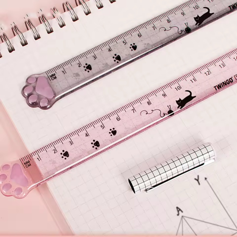 1Pcs Cat Paw Design Ruler Meas - Ruler Set Transparent avis et prix