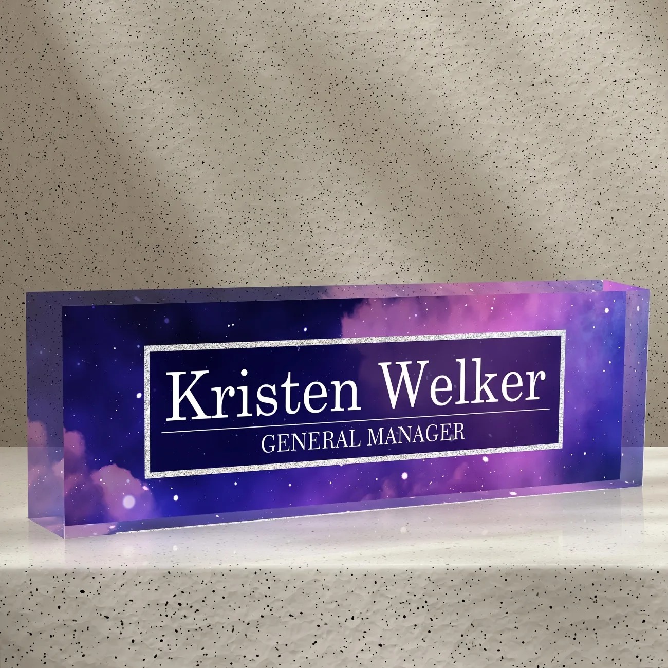 2D Flat Custom Acrylic Desk Na - Desk Name Plate avis et prix