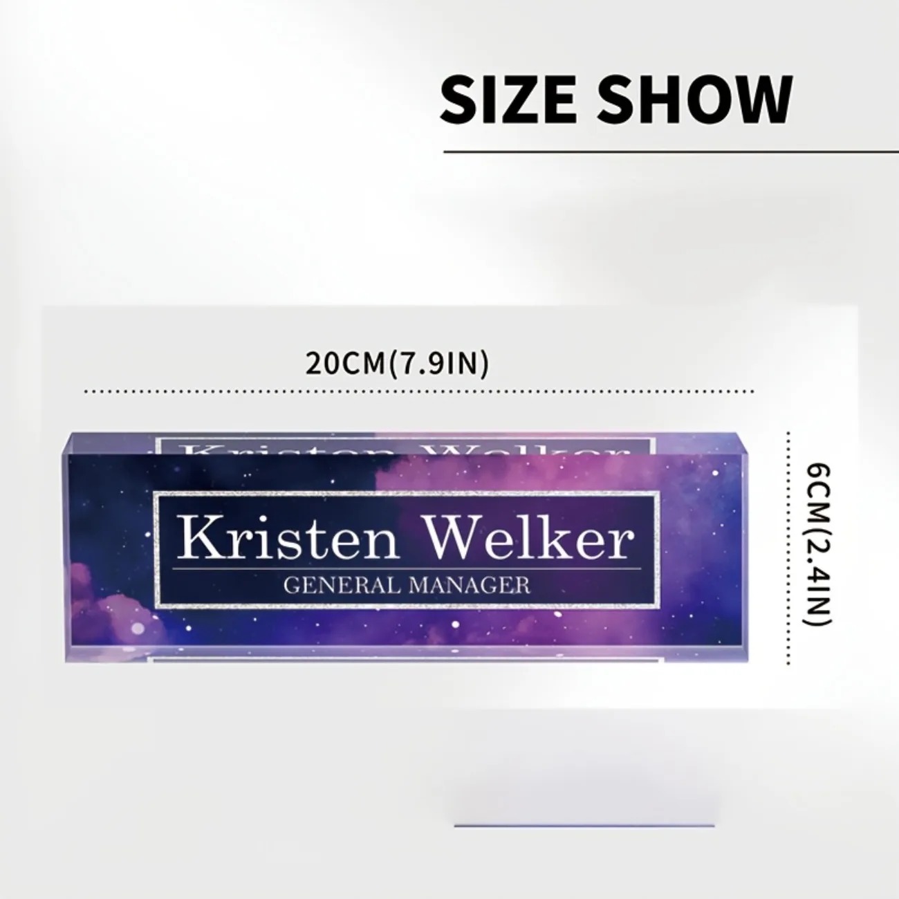 2D Flat Custom Acrylic Desk Na - Desk Name Plate avis et prix