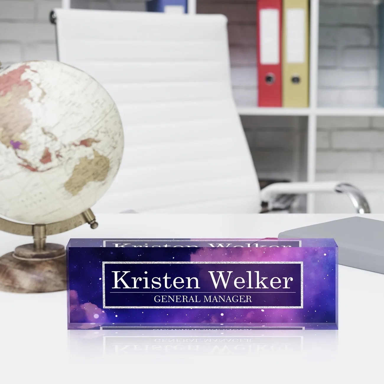 2D Flat Custom Acrylic Desk Na - Desk Name Plate avis et prix