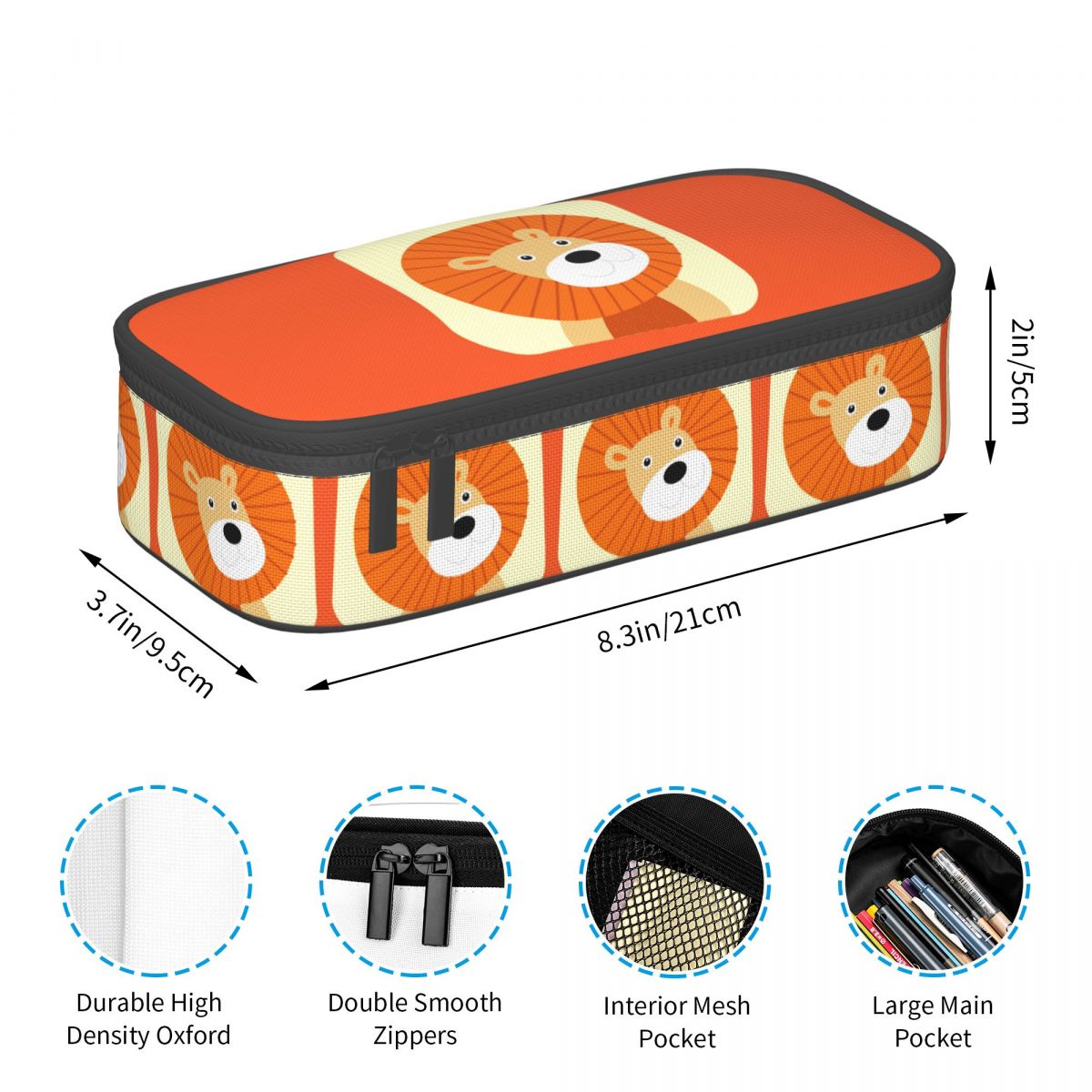 Cute Lion Cartoon Pencil Case  - Lion Stationery & Office Supply(Kunshan)Co.Ltd avis et prix