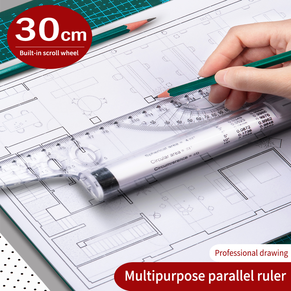 30cm Transparent Parallel Roll - Ruler Set Transparent avis et prix