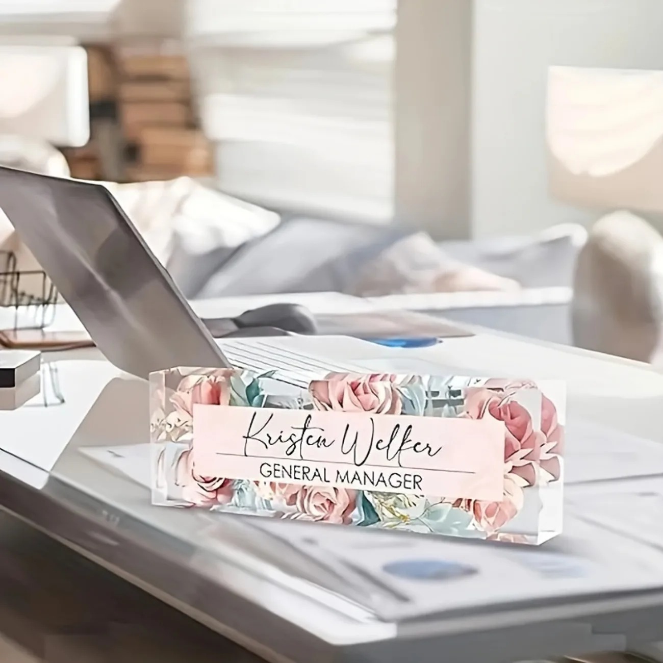 Custom 2D Flat Personalized Ac - Desk Name Plate avis et prix