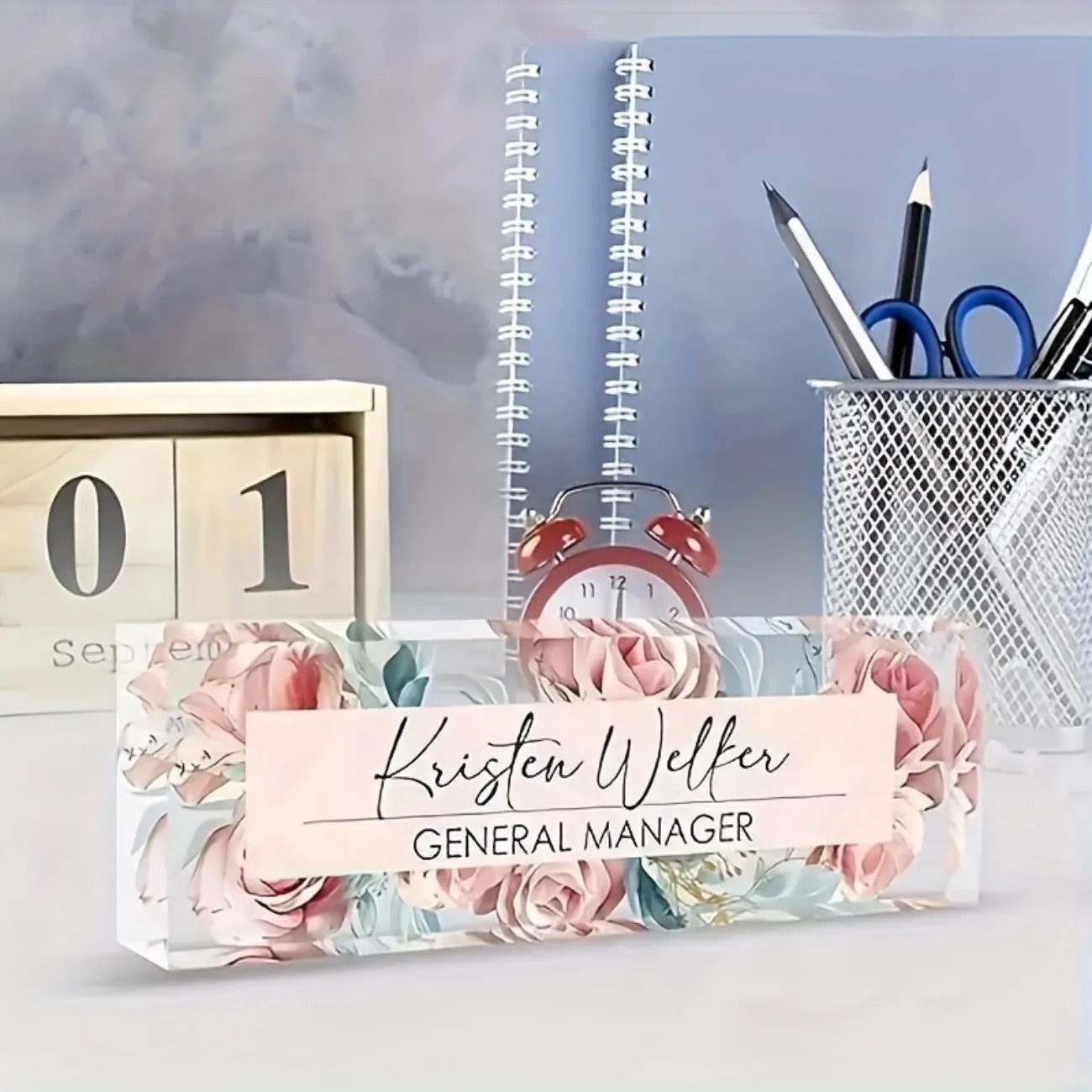 Custom 2D Flat Personalized Ac - Desk Name Plate avis et prix