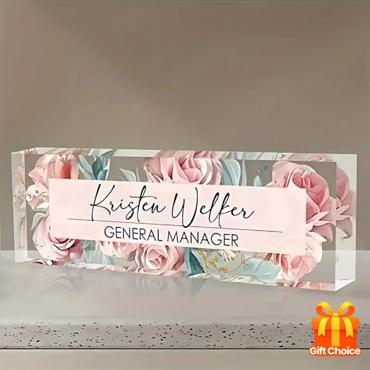 Custom 2D Flat Personalized Ac - Desk Name Plate avis et prix
