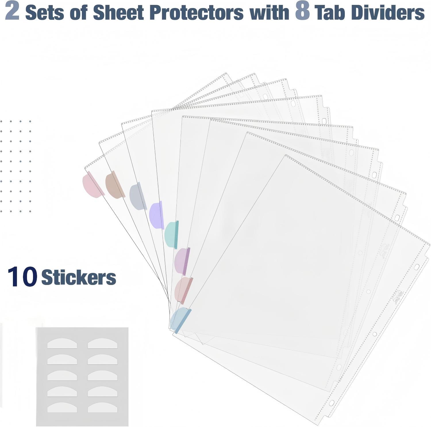 A4 Clear Sheet Protectors with - Index Tab Divider avis et prix