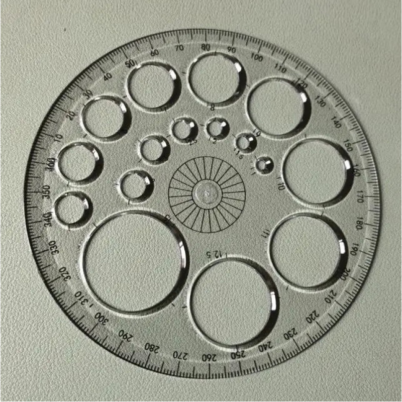 1pc Full Circle Protractor Col - Ruler Set Transparent avis et prix