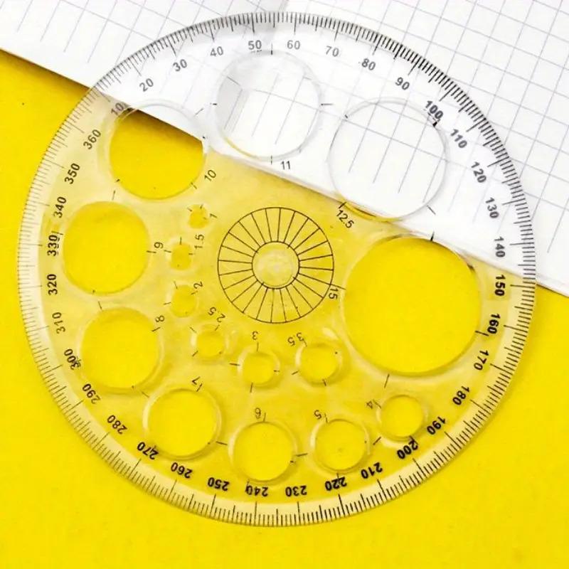 1pc Full Circle Protractor Col - Ruler Set Transparent avis et prix