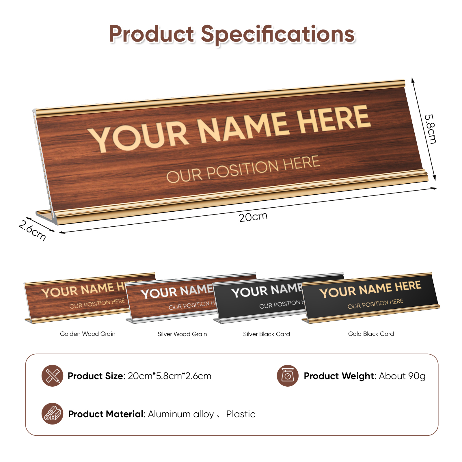 Free Personalized Custom Offic - Desk Name Plate avis et prix