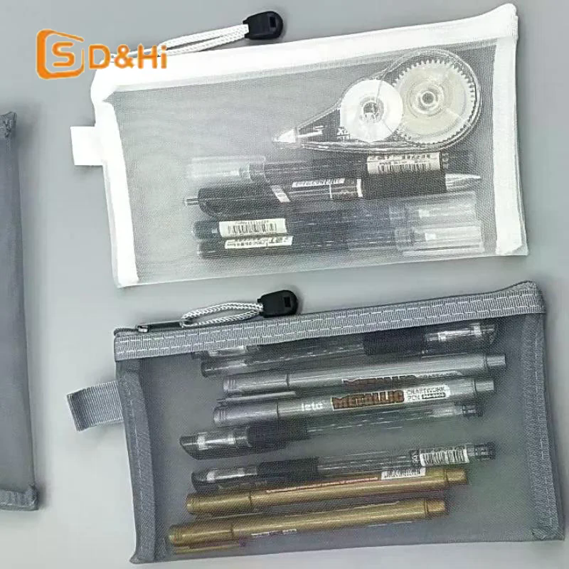 Mesh Zipper Pencil Pouches Wit - Ideal Stationery & Office Supply avis et prix