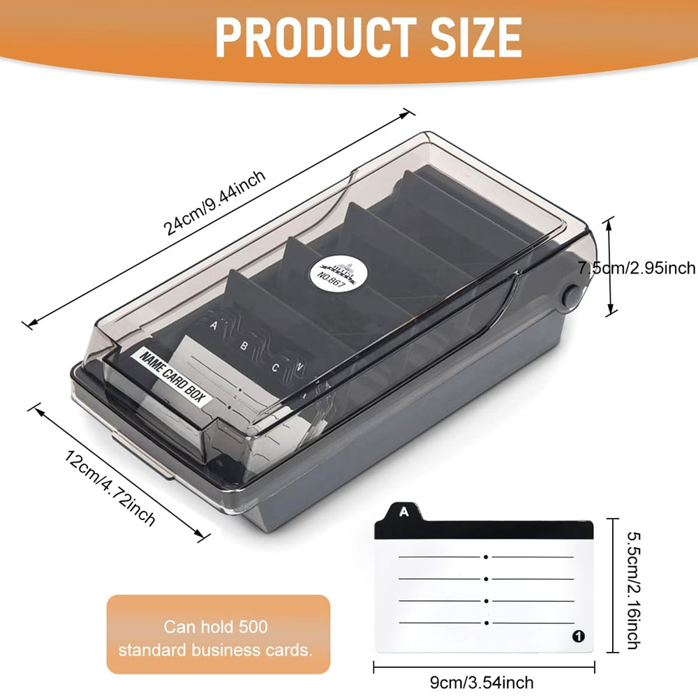 Desktop Business Card Box, Lar - Index Tab Divider avis et prix