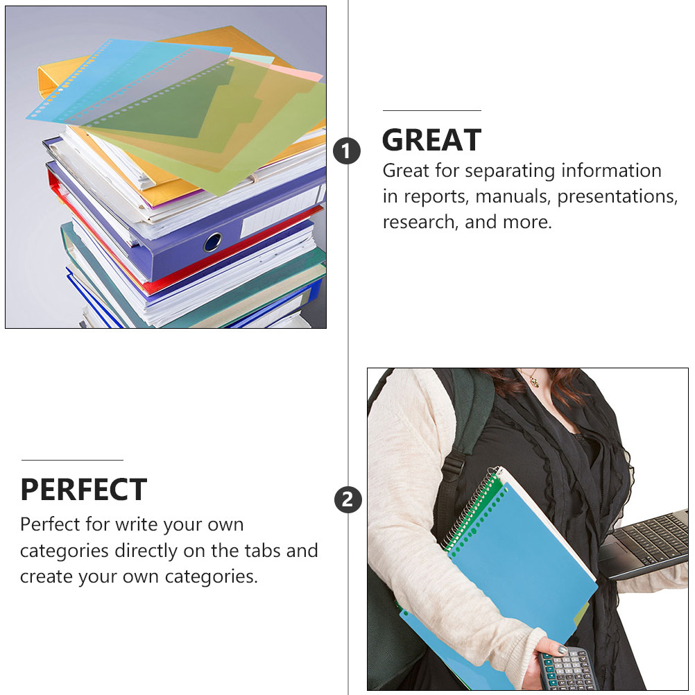 12Sets Colorful Index Dividers - Index Tab Divider avis et prix