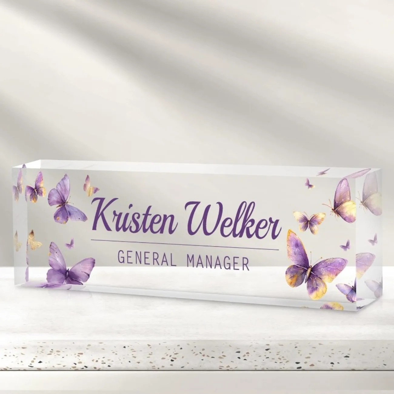 Custom Acrylic Desk Name Plate - Desk Name Plate avis et prix