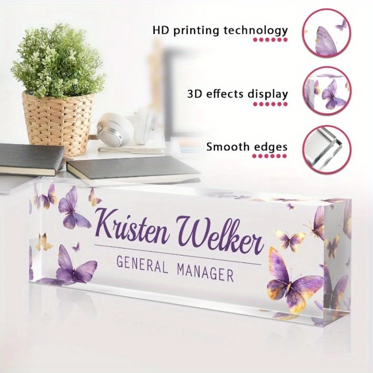 Custom Acrylic Desk Name Plate - Desk Name Plate avis et prix