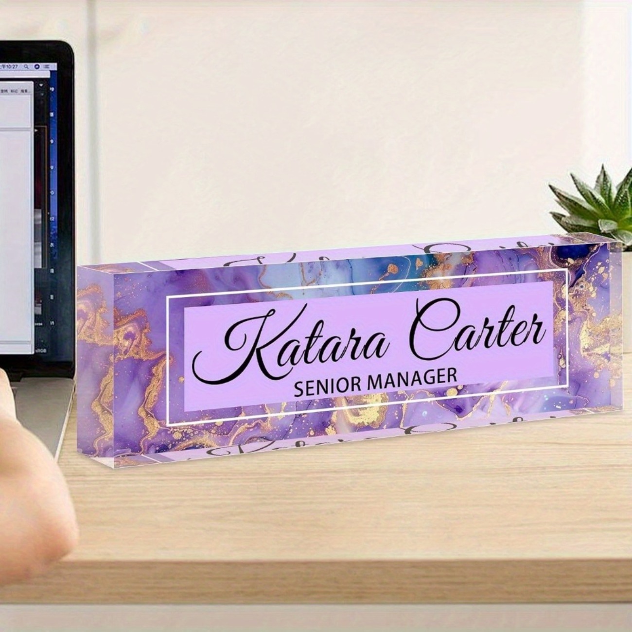 Custom Acrylic Desk Name Plate - Desk Name Plate avis et prix