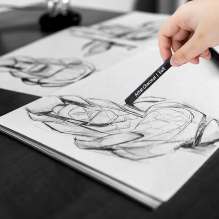 Compressed Charcoal Sticks 6 P - Rubber Eraser Kneaded avis et prix