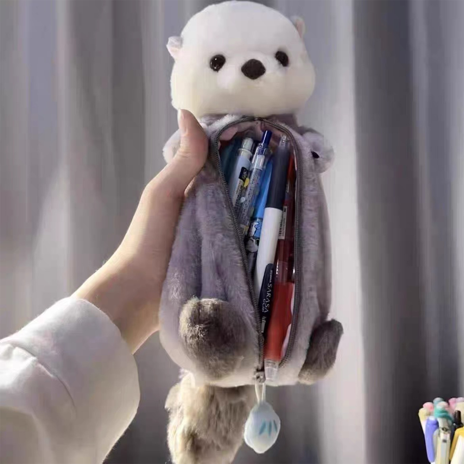 Creative Plush Toy Pencil Case - Stationery Office avis et prix