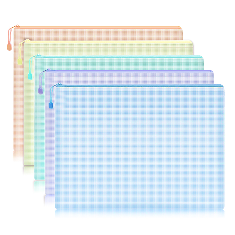 5pcs Mesh Zipper Pouch Documen - Portfolio Folder Zip avis et prix