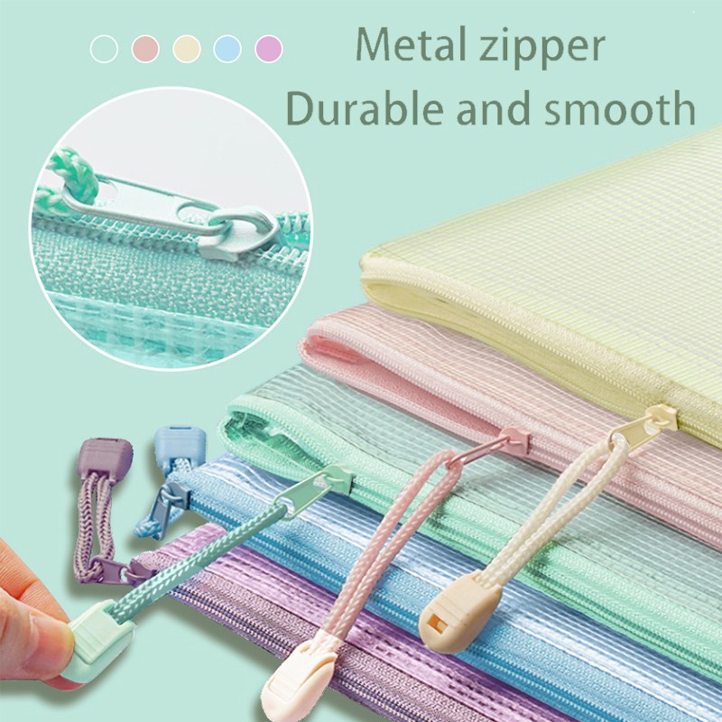 5pcs Mesh Zipper Pouch Documen - Portfolio Folder Zip avis et prix