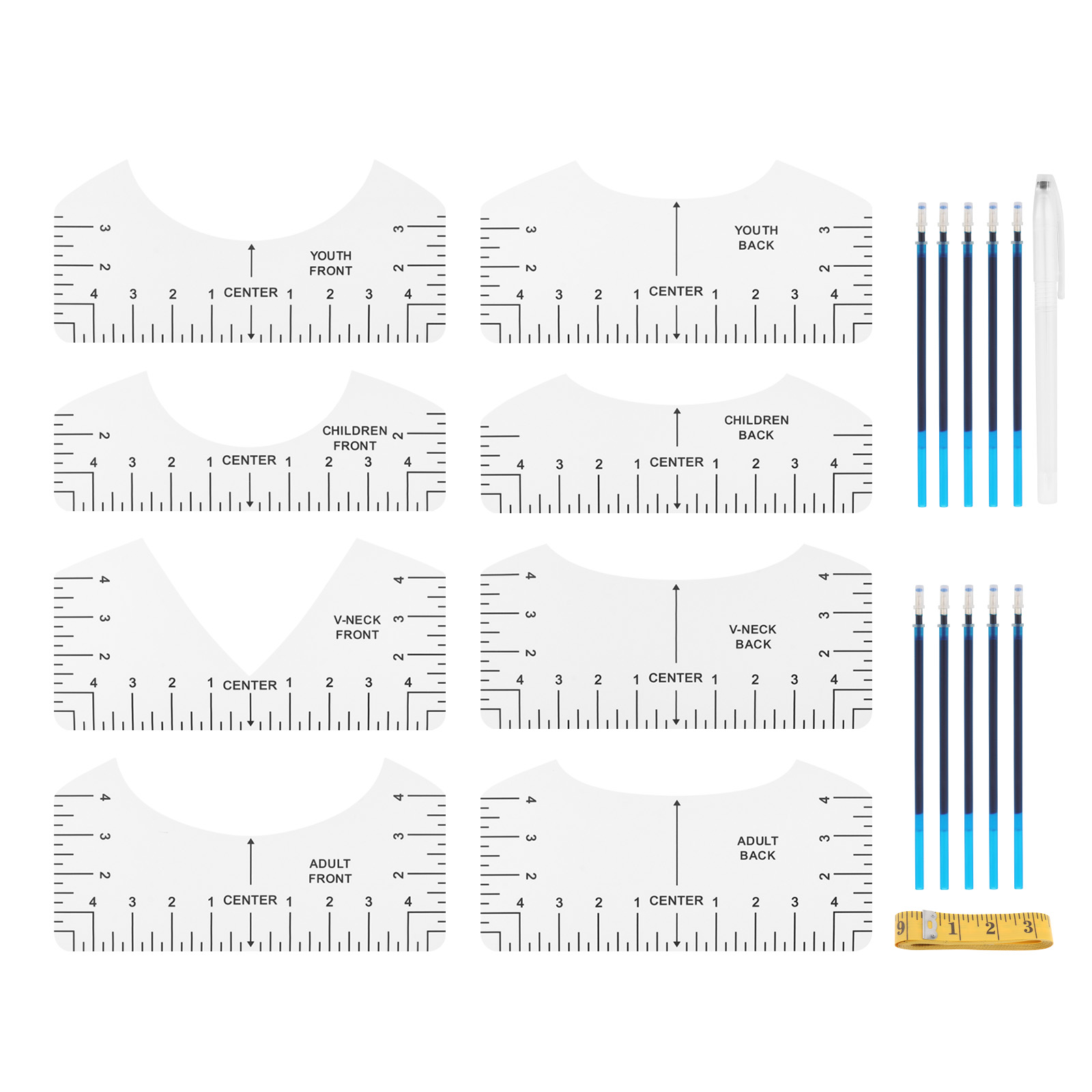 Transparent T-shirt Ruler Guid - Ruler Set Transparent avis et prix