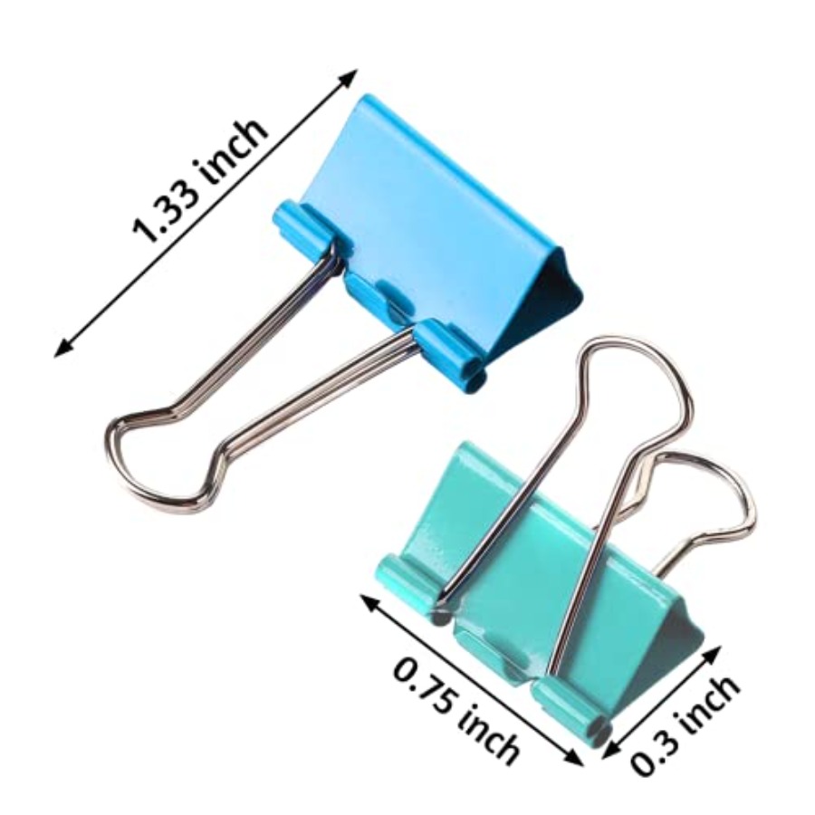 120 Pack Binder Clips 0.75 Inc - Binder Clip Assorted avis et prix